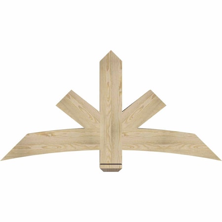 Ekena Millwork Alberta Rough Sawn Timber Gable Bracket, Douglas Fir, 60"W x 30"H x 6"D x 6"F, 12/12 Pitch GBW060X30X0606ALB00RDF